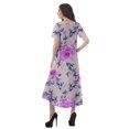 thumbnail image 3 of Moomaya Tunique à Manches Courtes pour Femmes, Robes de Cocktail en Coton Flex Imprimées, 3 of 5
