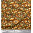 thumbnail image 1 of Soimoi Poly Georgette Fabric Cactus,Leaves & Tropical Flower Floral Print Fabric by The Yard 52 Inch Wide, 1 of 3