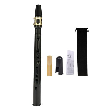 Bunblic Mini Pocket Saxophone Mini Sax Woodwind Instrument Compact Size with Mouthpiece Cover Reed for Professional Amateurs Beginner black