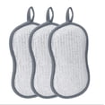 thumbnail image 2 of Two-sided BambooFiber Silverwire Sponge Cloth For Dishwashing And Kitchen Cleaning 3PC, 2 of 3