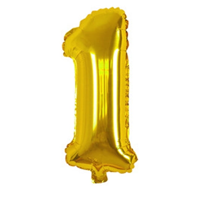 Ballon à l'Hélium en Forme de Numéro 1, Décoration d'Anniversaire 16 Pouces Ton Or. Fabriqué en Feuille avec un design Auto-Obturant, Ce Ballon Convient aux Mariages, Anniversaires, Fêtes, Anniversaires et Autres occasions Festives. Il Peut Flotter Lorsqu'il Est Rempli d'Hélium et Est Réutilisable. le Ballon Présente une Couleur Dorée Brillante et Uniforme et Fait Partie de la Marque Unique Bargains.