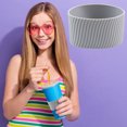 thumbnail image 4 of Dadatutu Manchon en Silicone pour Tasse - Manchon Réutilisable pour Boisson Chaude et Café / Protecteur de Tasse Résistant à la Chaleur, Housse d'Isolation pour Tasse en Verre en Silicone, Manchons de Tasse de 3,1 Pouces de Diamètre pour Boisson Chaude Glacée, Gobelets, 4 of 5