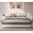 thumbnail image 3 of Nightstand, Modern Minimalist Bedside Table Bedside Furniture, Luxury Night Stand with 2 Drawer and Microfibre Leather Wrap,for Bedroom and Small Spaces(Left), 3 of 3