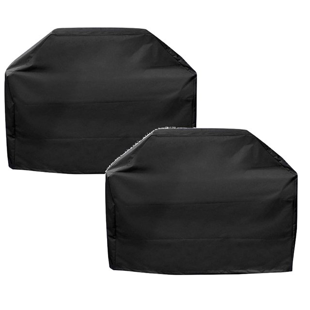 Oleegame 2PC Heavy Duty BBQ Grill Cover For Outdoor Grill 52 Inch – Weather & Fade With Adjustable Straps – Grill Cover For Charbroil E