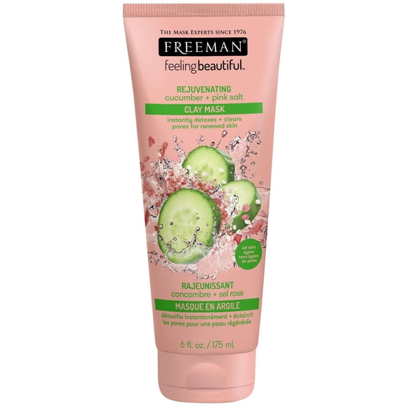 Freeman Feeling Beautiful Rejuvenating Cucumber + Pink Salt Clay Mask
