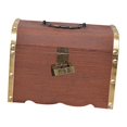 thumbnail image 4 of jifeng Piggy Bank Decor Memory Hobby Preservation Keepsakes Box Wood Treasure Chest Gold, 4 of 9