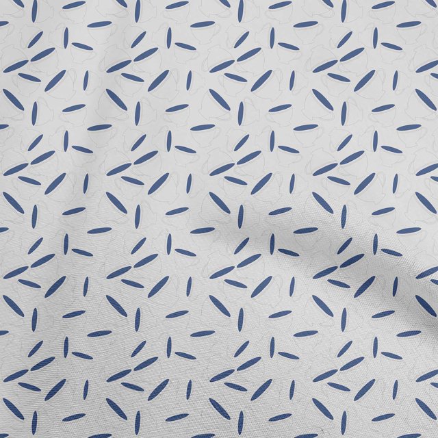 oneOone Cotton Cambric Blue Fabric Utensils Tea Cups Sewing Craft Projects Fabric Prints By Yard 56 Inch Wide