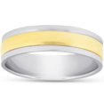 thumbnail image 1 of 6mm 950 Platinum & 18k Gold Two Tone Wedding Band Ring, 1 of 1