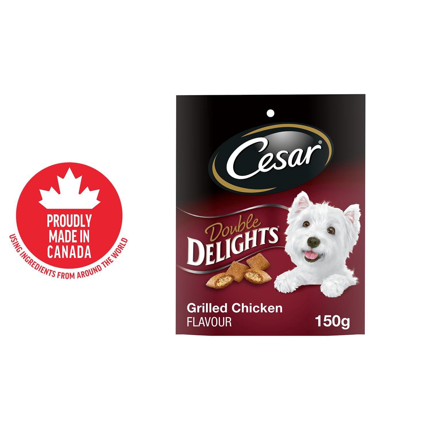 CESAR DOUBLE DELIGHTS Dog Treats, Small Adult Dogs, Chicken Flavour