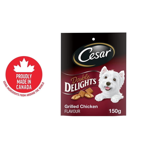 Gâteries pour chiens CESAR DOUBLE DELIGHTS, petits chiens adultes, saveur de poulet