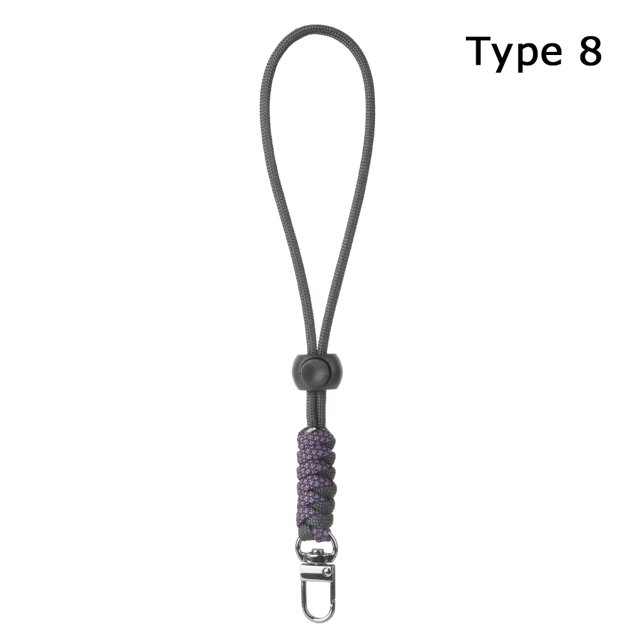 Paracord Keychain Lanyard Rotatable Buckle High Strength Parachute Cord Outdoor Backpack Key Ring Neck Hanging Rope 8