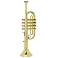 thumbnail image 3 of Birthday Present Kid Trumpet, Children Trumpet, Wind Instrument Golden Plastic Teaching Supplies For Stage Performances, 3 of 8