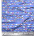 thumbnail image 1 of Soimoi Blue Heavy Satin Fabric Celebration Flags Party Printed Fabric 1 Yard 54 Inch Wide, 1 of 3