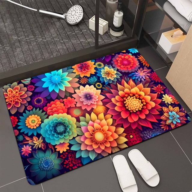 Diatom Mud Visual Expansion Mat Bathroom Water Absorption-drying Mat Toilet Door Slip Wear Mat
