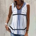 thumbnail image 2 of Birdeem Mode Femme Été Sans Manches Col en V Chandail Imprimé Blouse Décontractée, 2 of 5
