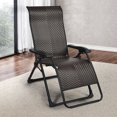 thumbnail image 4 of Gymax 2PCS Patio Rattan Chair Folding Recliner Adjustable Headrest, 4 of 10