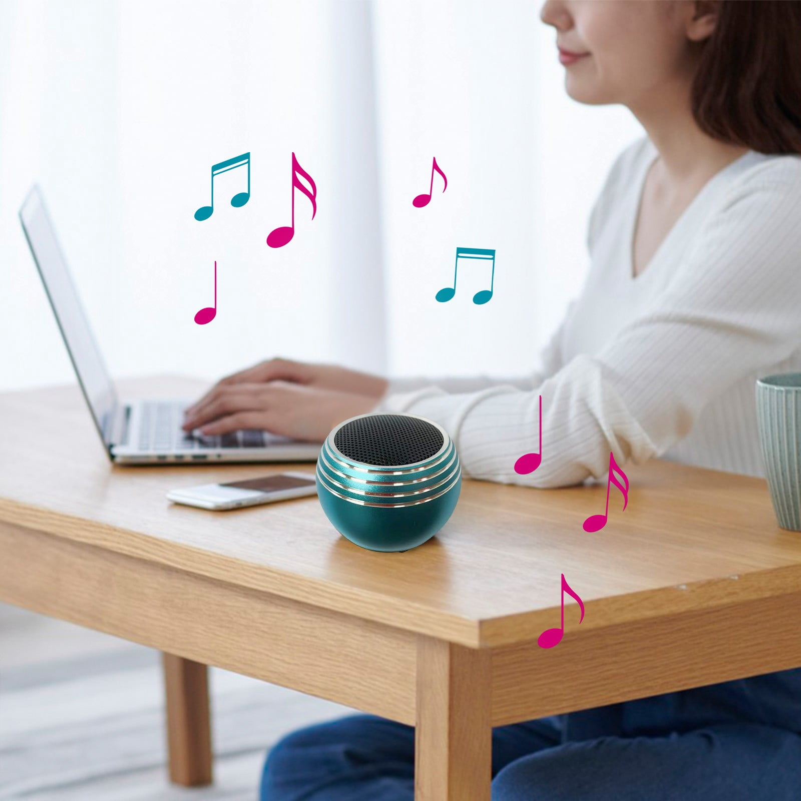 Chmadoxn Bluetooth Haut-Parleur, Audio Bluetooth M9-Border Mini Haut-Parleur Bluetooth Petit Apparié Caisson de Basses Portable Sans Fil Voix Volume Élevé Audio Portable Sans Fil Bluetooth