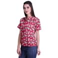 thumbnail image 2 of Moomaya Printed Half Sleeve Shirt For Women Button Down Collar Casual Top, 2 of 5