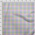 thumbnail image 4 of oneOone Coton Cambric Rose Fuchsia Tissu à Carreaux Coup de Pinceau Matière de Robe Tissu Imprimé Tissu au Mètre 56 Pouces de Large, 4 of 4