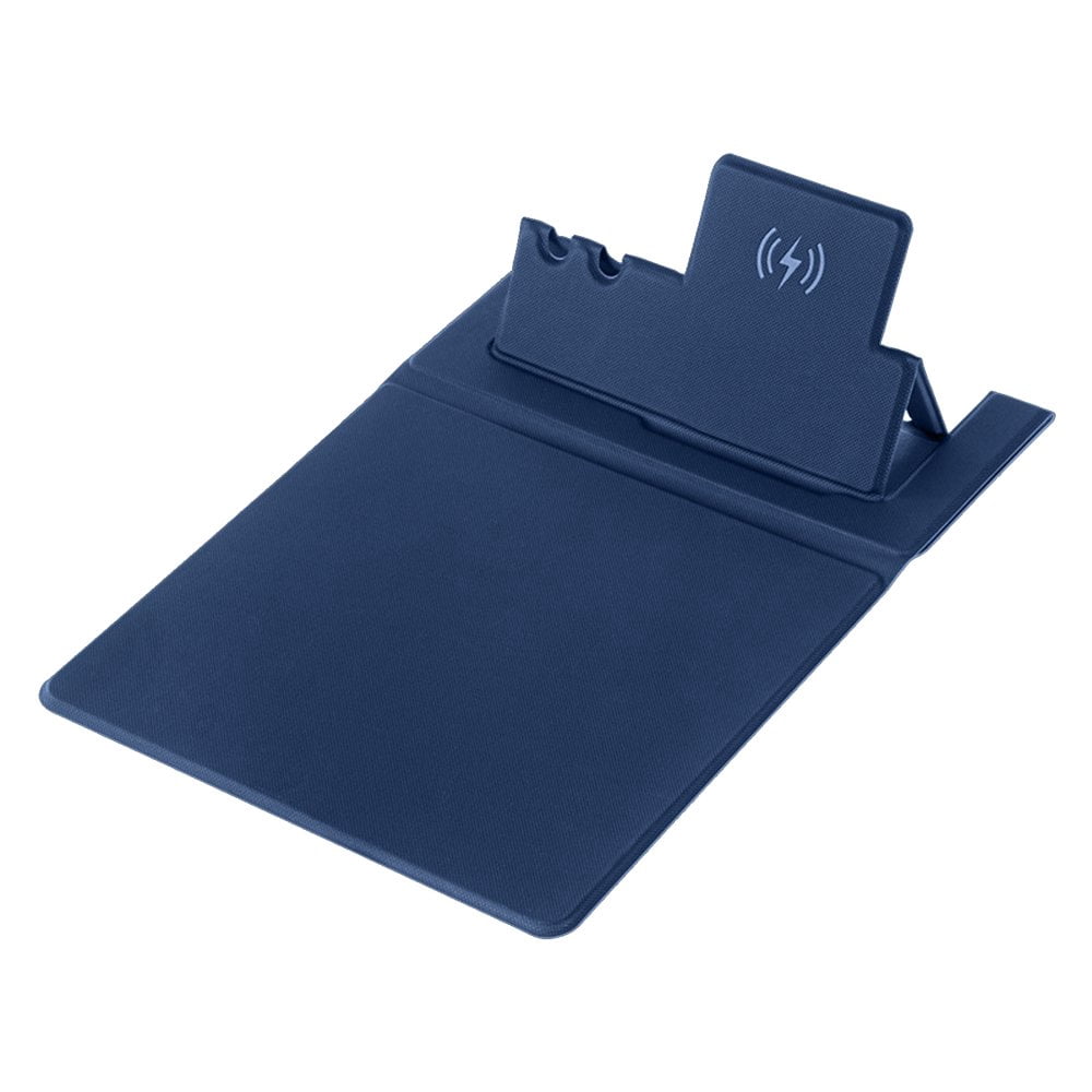 1 Set Wireless Charger Pad 15 W Delicate Texture Pen Storage Fast Induction with Mouse Pad QI Standard Folding Multifunctional Wireless Charger Office Supplies