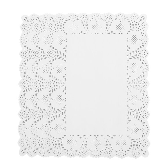 Quentinu 170 Sheets Rectangle Lace Doilies Paper Placemat Decorative Coaster Cake Paper Mat