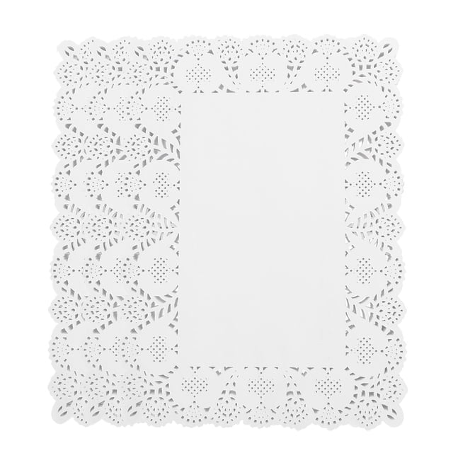 Quentinu 170 Sheets Rectangle Lace Doilies Paper Placemat Decorative Coaster Cake Paper Mat