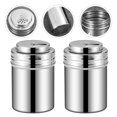 thumbnail image 4 of 2Pcs Salt and Pepper Shaker Stainless Steel Spice Jar Rotatable Salt Jar Household Pepper Canister, 4 of 7