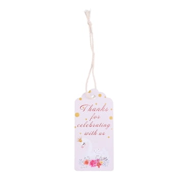 WRITWAA 50pcs birthday party supplies Hangtag for Weddings with Leopard Colorful Design for Invitation