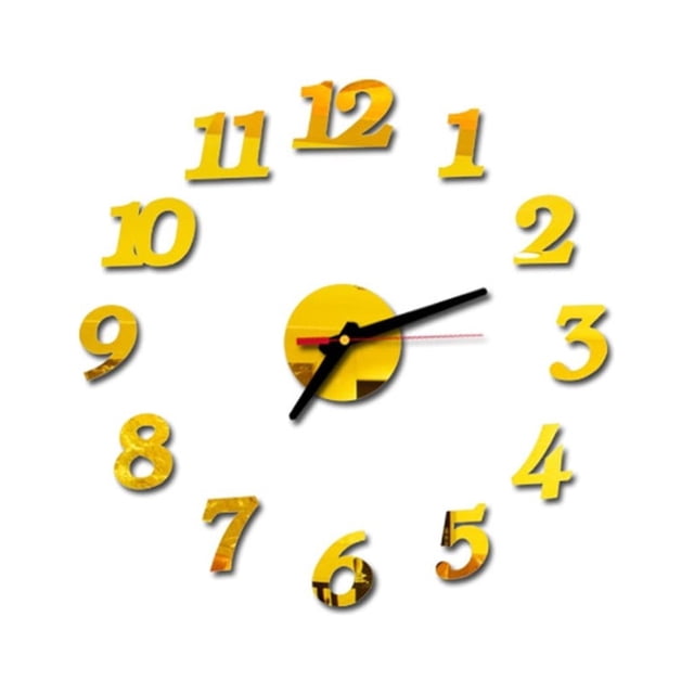 House with A Clock in the Walls 3D Diy Roman Numbers Acrylic Mirror Wall Sticker Clock Home Decor Mural Decals Stick on Mirrors for Wall Decor Acrylic Mirror Wall Stickers