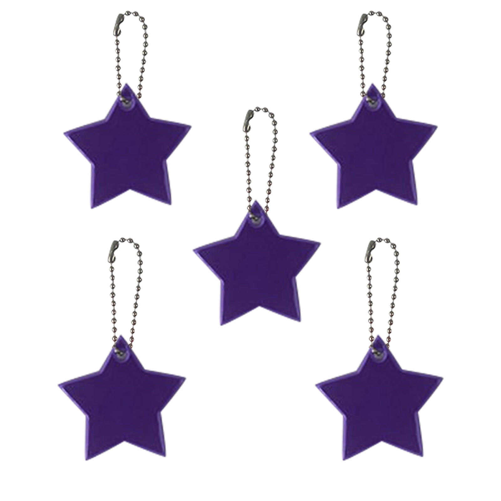 Dvkptbk The Reflector 5 Pcs Pendentif Réfléchissant Pendentif Réfléchissant Extérieur Forme d'Étoile Réfléchissant Convient pour Sac à Dos Vélo Marche Course Équipement de Voyage