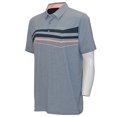 thumbnail image 1 of JDX Golf Men's X5 Striped Polo Shirt, Small Melange Gray, 1 of 3