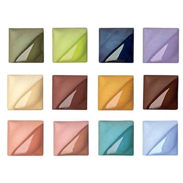 AMACO Velvet Semi-Translucent Underglaze Set 2 Assorted Color Set of 12