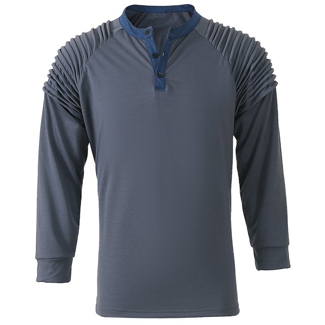 XZNGL Long Sleeve Shirt men Long-Sleeve Beefy Muscle Basic Solid Pure Color Blouse Tee Shirt Top Long Sleeve Round-Neck Blouses & Shirts Mens Shirts Long Sleeve Shirts for Men Long Sleeve