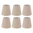 thumbnail image 2 of Linen Fabric Lampshade, Small Lamp Shade 6Pcs  for E14 Bulbs, 2 of 8