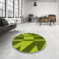 thumbnail image 4 of Ahgly Tapis Rectangulaire Lavable en Machine Intérieur Transitionnel Vert Pistache, 2 Pieds x 5 Pieds, 4 of 7