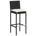 thumbnail image 5 of vidaXL 5 Piece Garden Bar Set with Cushions Poly Rattan Black, 5 of 5