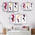 thumbnail image 4 of Designart "Fluidity Exquisite Magenta Ink Clouds V" Peinture Abstraite Encadrée Ensemble d'Art Mural de 3 - Cadre Moderne Doré Ensemble Mural pour Décoration Intérieure, 4 of 6