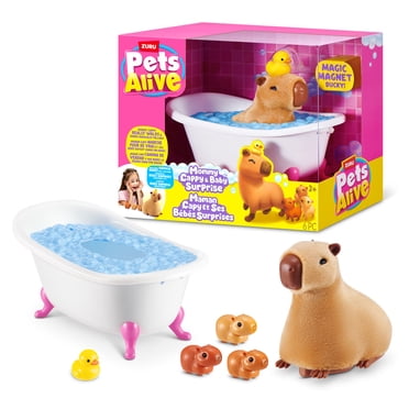 Pets Alive Mommy Capybara and Baby Surprise by ZURU - Interactive Electronic Pet Playset for Kids Ages 2+