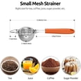 thumbnail image 2 of U-Taste Small Fine Mesh Strainer: 18/8 Stainless Steel 3.35in 30 Mesh Kitchen Food Sieve with Sturdy Riveted Silicone Handle, Heavy Duty Deep Handheld Metal Colander for Tea, Juice (Orange), 2 of 9