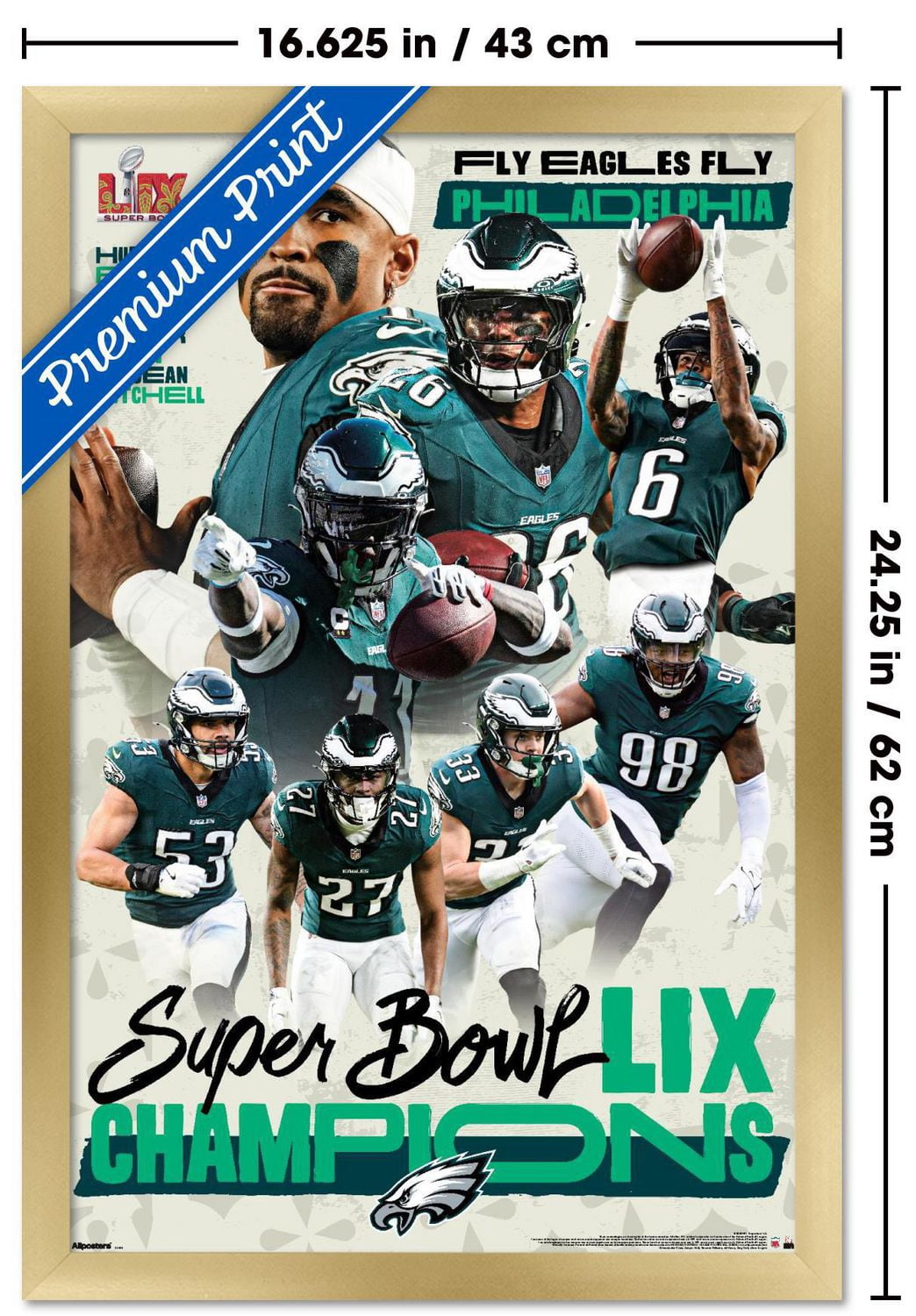 NFL Philadelphia Eagles - Super Bowl LIX Champions Wall Poster