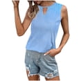 thumbnail image 4 of AherBiu Camisoles de Sortie pour Femmes Sans Manches à Col Rond Camisole d'Été Décontractée Mode Débardeurs Plissés, 4 of 4