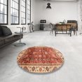 thumbnail image 3 of Ahgly Company Tapis d'Intérieur Carrés Abstraits Rouges Abstraits pour Aire, 7 Pieds Carré, 3 of 6
