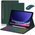 thumbnail image 5 of Clavier Bluetooth Rétroéclairé RGB avec Souris Sans Fil à Double Mode pour Samsung Galaxy Tab S9 FE 10.9 Pouces / Tab S9 11 Pouces (Ensembles Noirs, pour Galaxy Tab S9 FE 10.9 Pouces / Tab S9 11 Pouces), 5 of 5