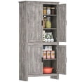 thumbnail image 1 of HOMCOM 64" Kitchen Pantry Storage Cabinet with Adjustable Shelves, Grey, 1 of 10