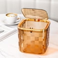 thumbnail image 4 of Desktop Small Trash Can with Lid for Office Desk,Bedroom,Kitchen Table,Car,and Study Room Compact Mini Garbage Bin with Non Bottom,Pressure Ring Bag Holder,Durable Plastic Wastebasket for, 4 of 6