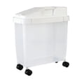 thumbnail image 2 of Clearance! Large Airtight 20Lb Rice Container, Food Storage Cereal Container, Pet Dog Food Container With Wheels + Measuring Cup, Flour Grain Container For Household Wish List Warehouse Deals Sale, 2 of 6
