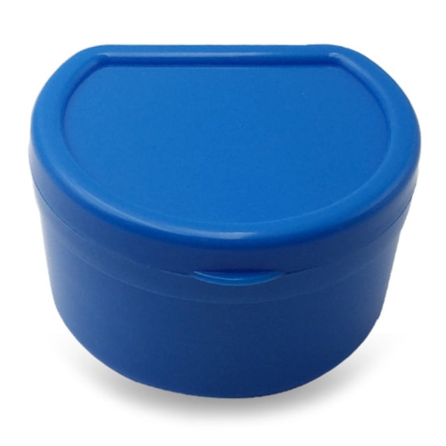 Boîte à Dentier Créative, Étui de Bain pour Dentier avec Panier et Support en Filet