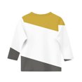 thumbnail image 4 of MeetoTime T-Shirt à Manches 3/4 Rayé Imprimé pour Enfants Col Rond Décontracté Ample Blouses pour Garçons Filles 3-12 Ans, 4 of 4