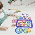 thumbnail image 4 of lionlar Toys Tea Set Pretend Kitchen Accessories Tableware Tea Playset Toy Role Play Toy 14Pcs Cakes Set, 4 of 8