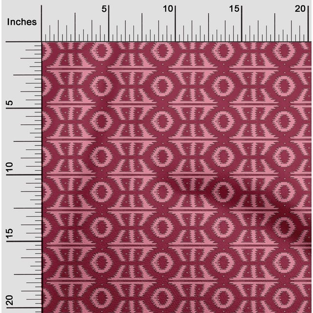 oneOone Viscose Jersey Fabric Geometric Block Printed Craft Fabric BTY 60 Inch Wide